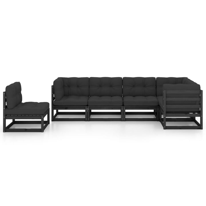 Vixl Set Mobilier Grădină Cu Perne, 6 Piese, Lemn Masiv Pin