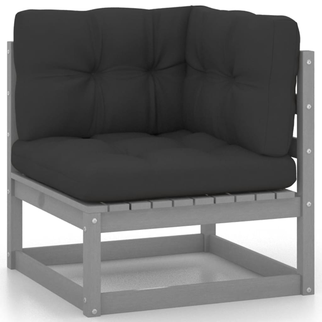 Vixl Set Mobilier De Grădină Cu Perne, 8 Piese, Lemn Masiv De Pin