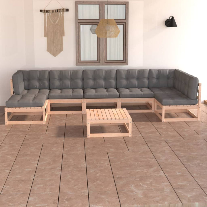 Vixl Set Mobilier De Grădină Din 8 Piese, Lemn Masiv De Pin