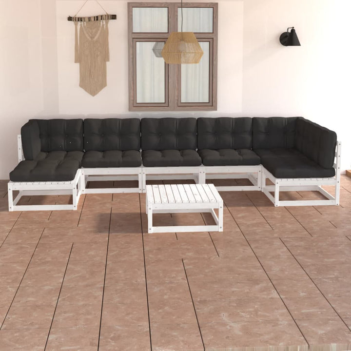 Vixl Set Mobilier De Grădină Din 8 Piese, Lemn Masiv De Pin