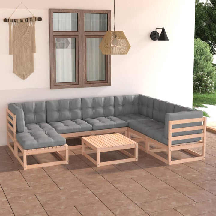 Vixl Set Mobilier De Grădină Din 8 Piese, Lemn Masiv De Pin