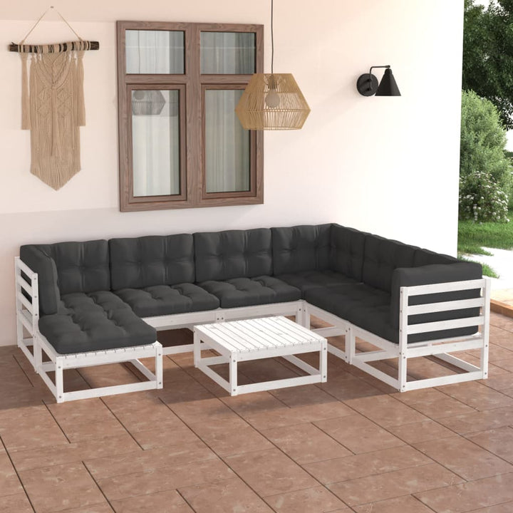 Vixl Set Mobilier De Grădină Din 8 Piese, Lemn Masiv De Pin