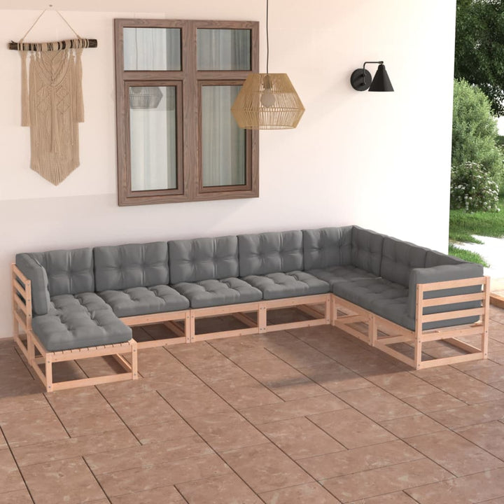 Vixl Set Mobilier De Grădină Din 8 Piese, Lemn Masiv De Pin