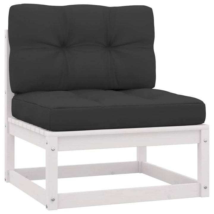 Vixl Set Mobilier De Grădină Cu Perne, 9 Piese, Lemn Masiv De Pin