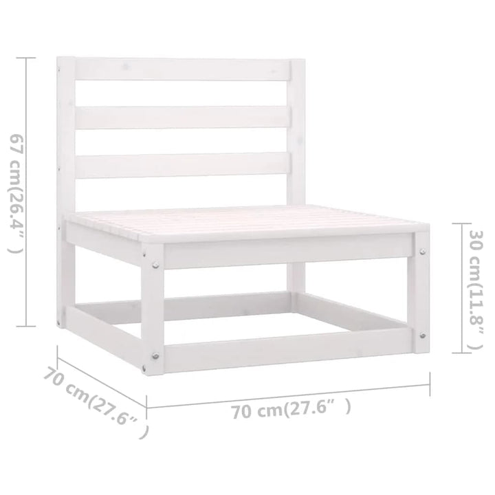 Vixl Set Mobilier De Grădină Cu Perne, 9 Piese, Lemn Masiv De Pin