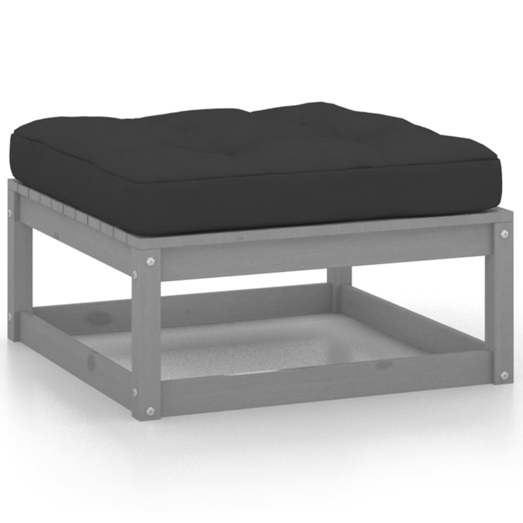 Vixl Set Mobilier Grădină Cu Perne, 9 Piese, , Lemn Masiv De Pin