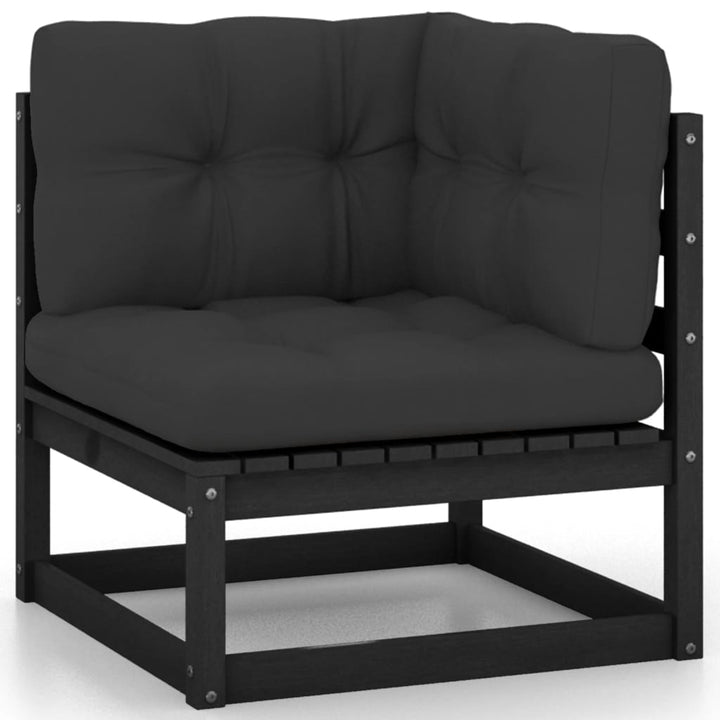 Vixl Set Mobilier Grădină Cu Perne, 12 Piese, , Lemn Masiv Pin