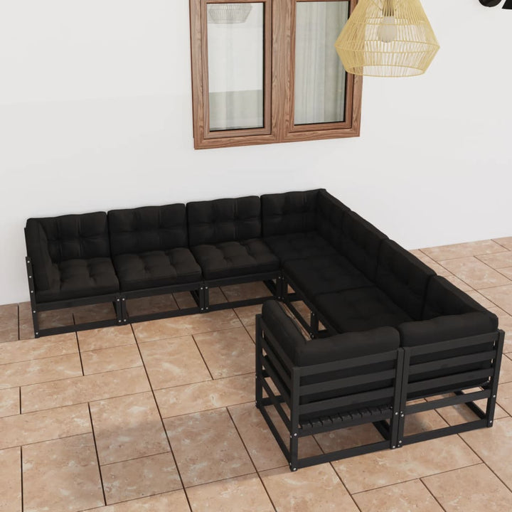 Vixl Set Mobilier Grădină Cu Perne, 8 Piese, Lemn Masiv De Pin