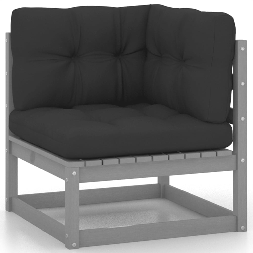 Vixl Set Mobilier Grădină Cu Perne, 6 Piese, , Lemn Masiv De Pin