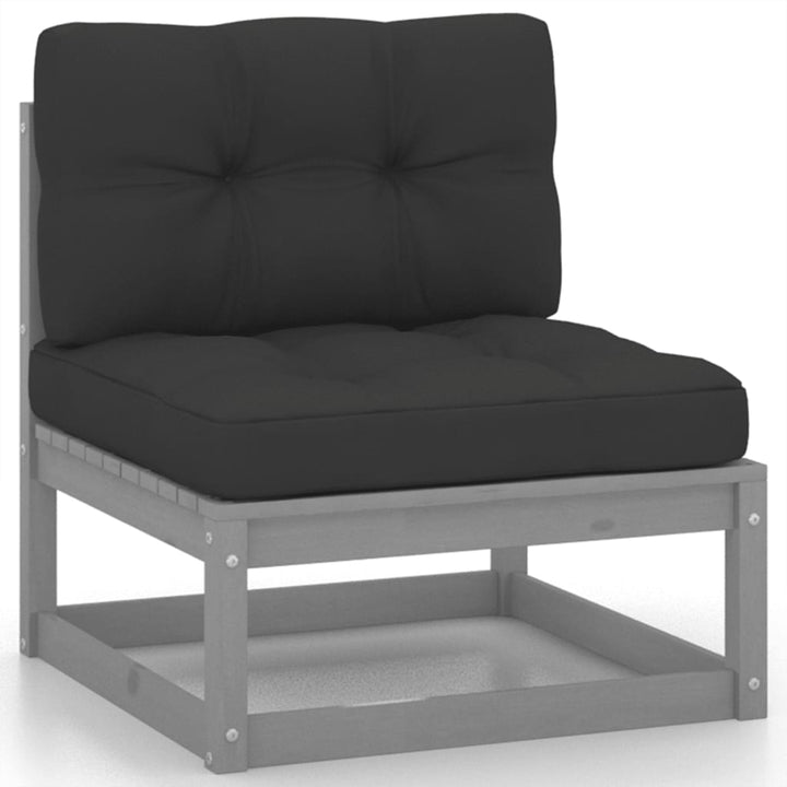 Vixl Set Mobilier Grădină Cu Perne, 6 Piese, , Lemn Masiv De Pin