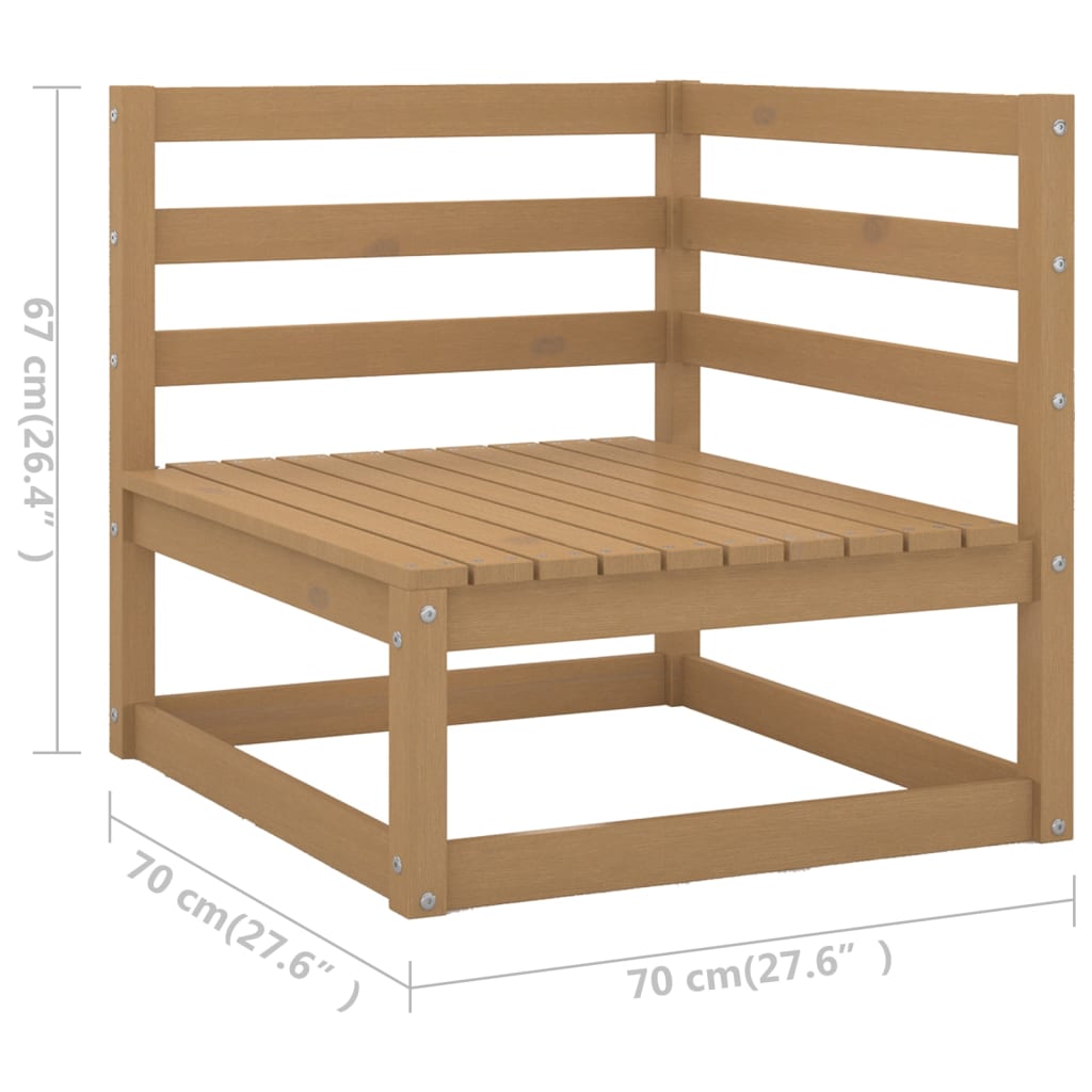 Set Mobilier Grădină, Perne, 8 Piese, Lemn Masiv Pin