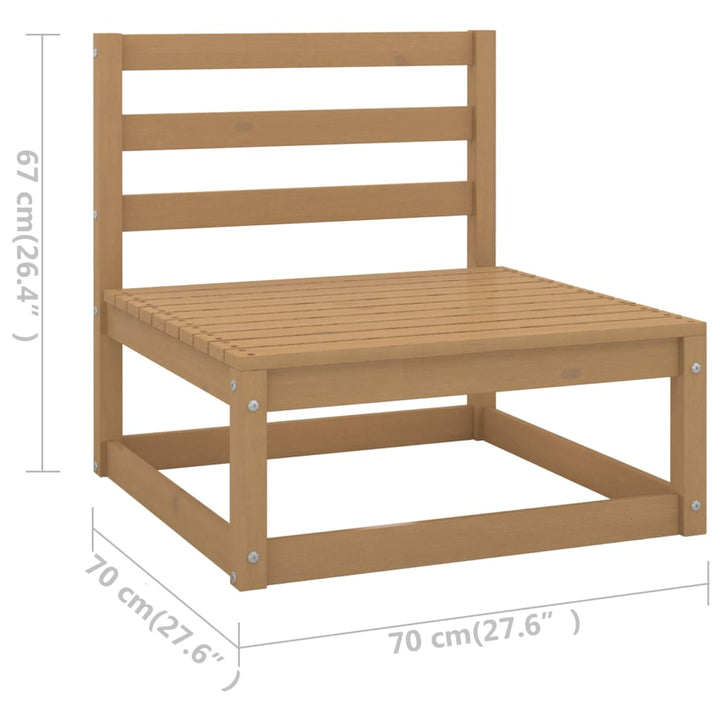 Set Mobilier Grădină, Perne, 8 Piese, Lemn Masiv Pin