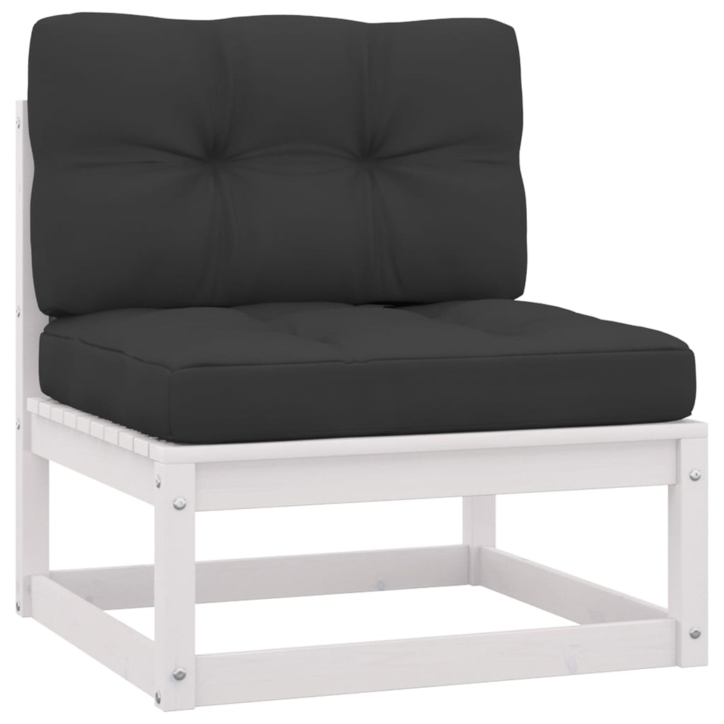 Vixl Set Mobilier Grădină Cu Perne, 11 Piese, , Lemn Masiv Pin