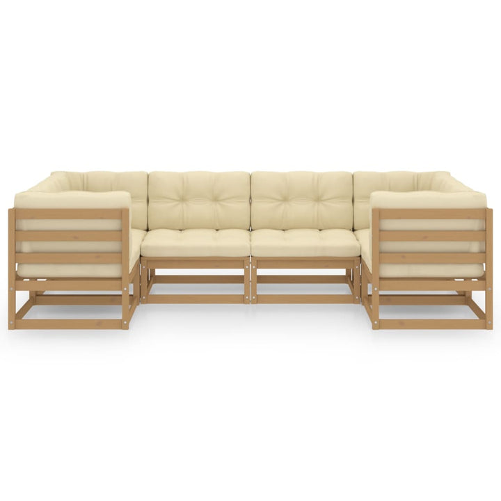 Vixl Set Mobilier Grădină, Perne, 9 Piese, Lemn Masiv Pin