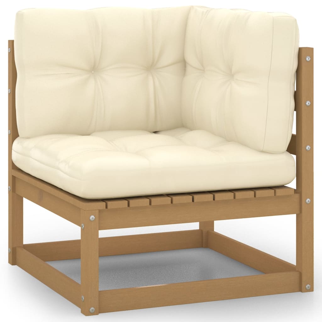 Vixl Set Mobilier Grădină, Perne, 9 Piese, Lemn Masiv Pin