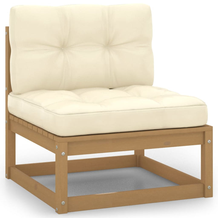 Vixl Set Mobilier Grădină, Perne, 9 Piese, Lemn Masiv Pin