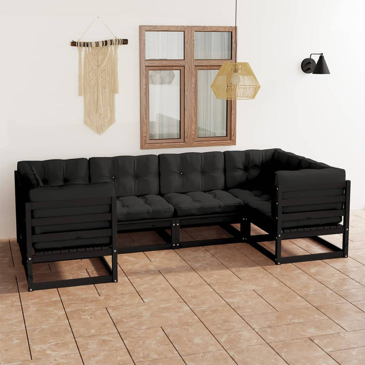 Vixl Set Mobilier Grădină, Perne, 9 Piese, Lemn Masiv Pin