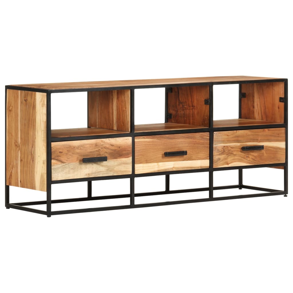 Comodă Tv, 110X30X45, Lemn Masiv De Acacia