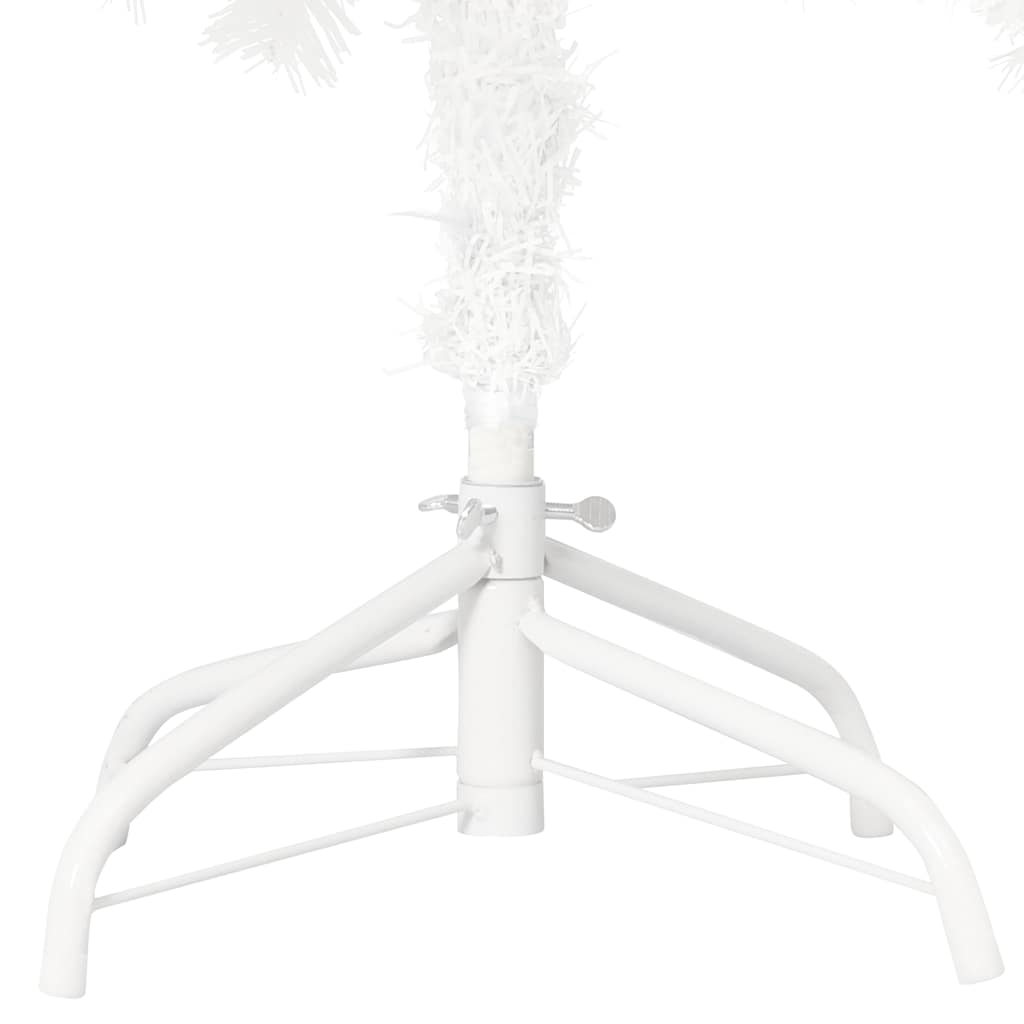Brad De Crăciun Pre-Iluminat Artificial Set Globuri Alb 150 Cm