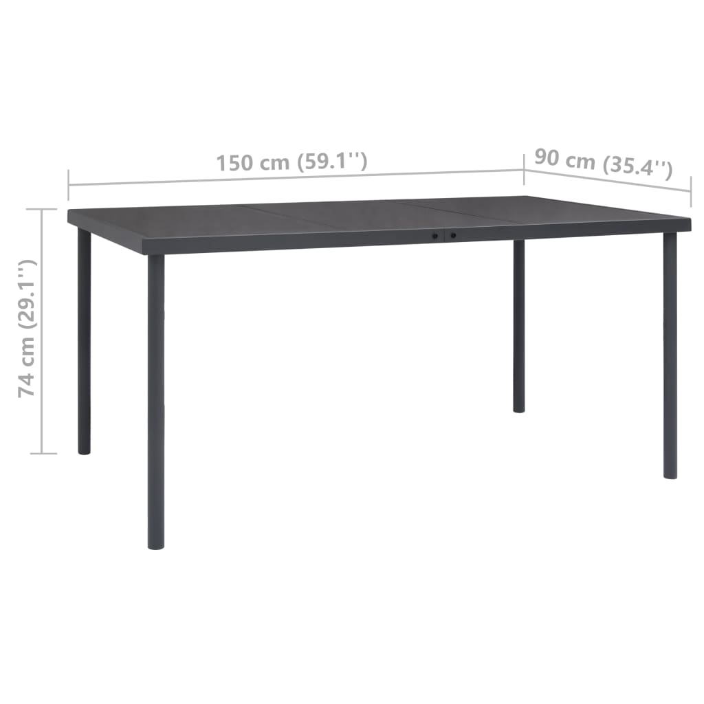 Set Mobilier De Exterior, 7 Piese, Oțel