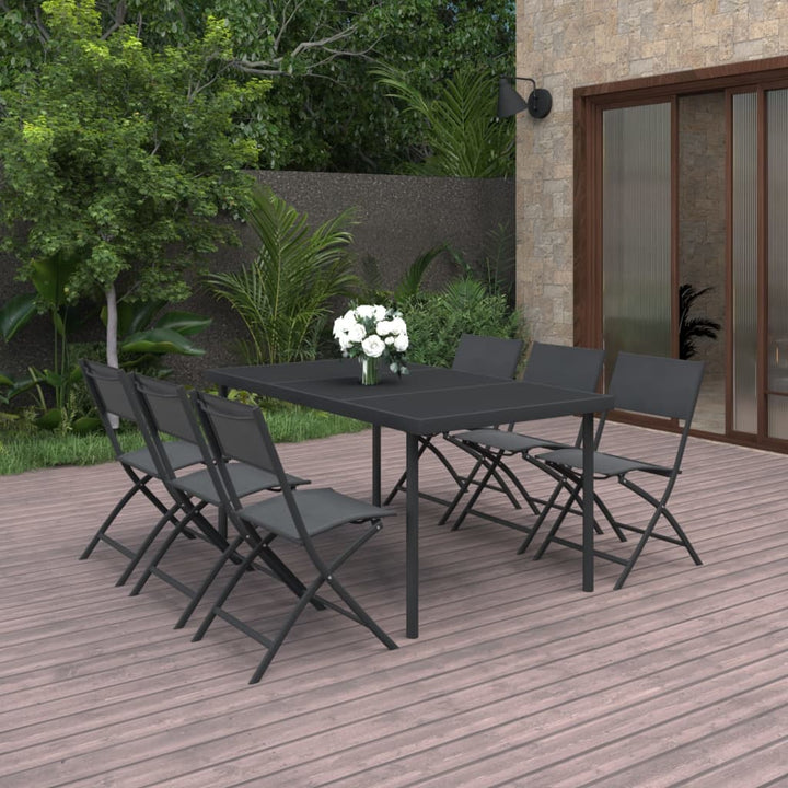 Set Mobilier De Exterior, 7 Piese, Oțel