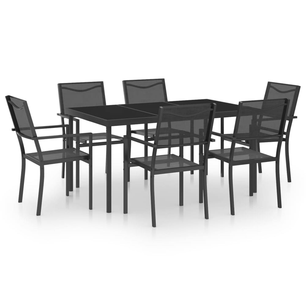 Set Mobilier De Exterior, 7 Piese, Oțel