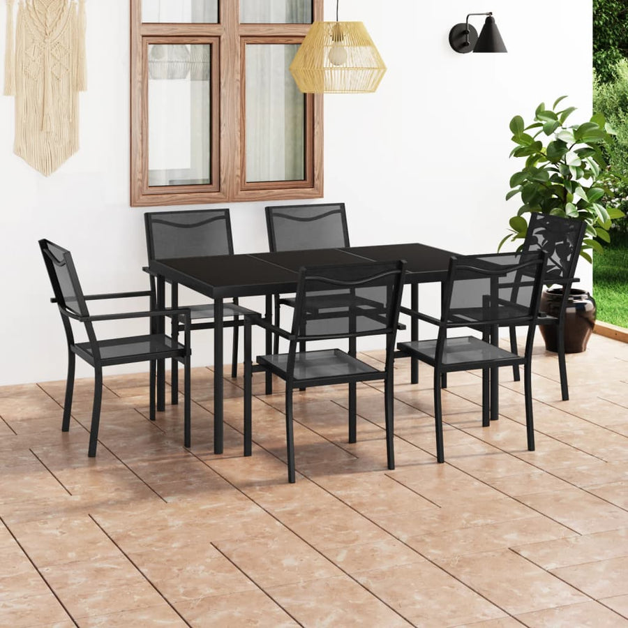 Set Mobilier De Exterior, 7 Piese, Oțel
