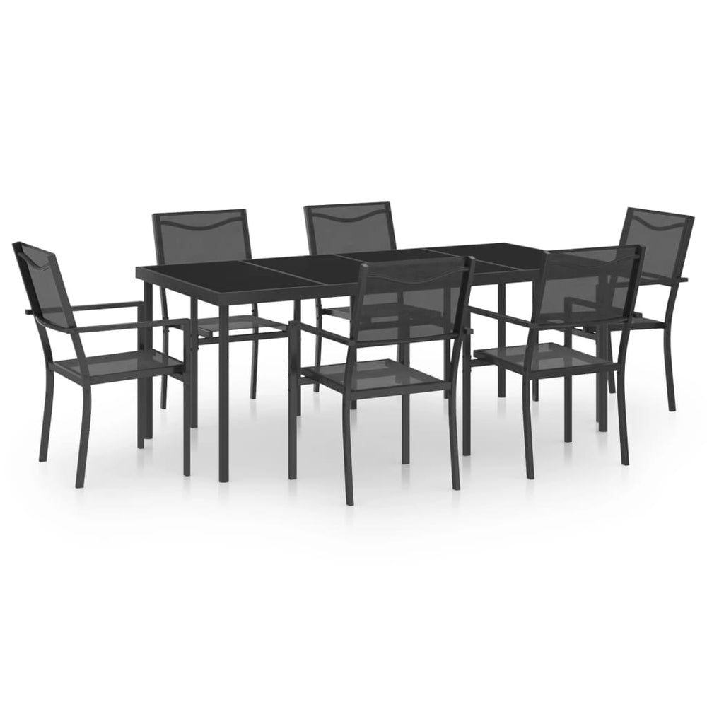 Set Mobilier De Exterior, 7 Piese, Oțel