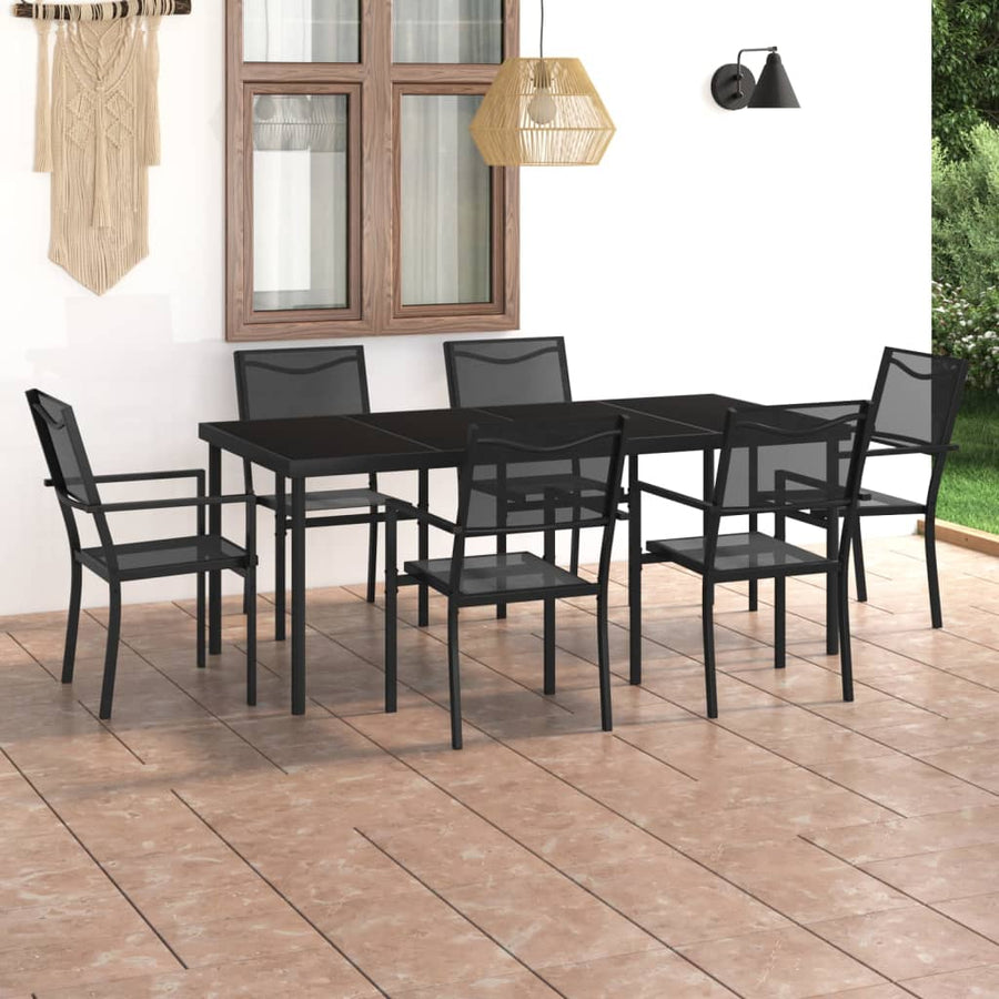 Set Mobilier De Exterior, 7 Piese, Oțel