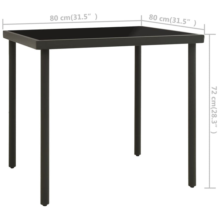 Set Mobilier De Exterior, 3 Piese, Oțel