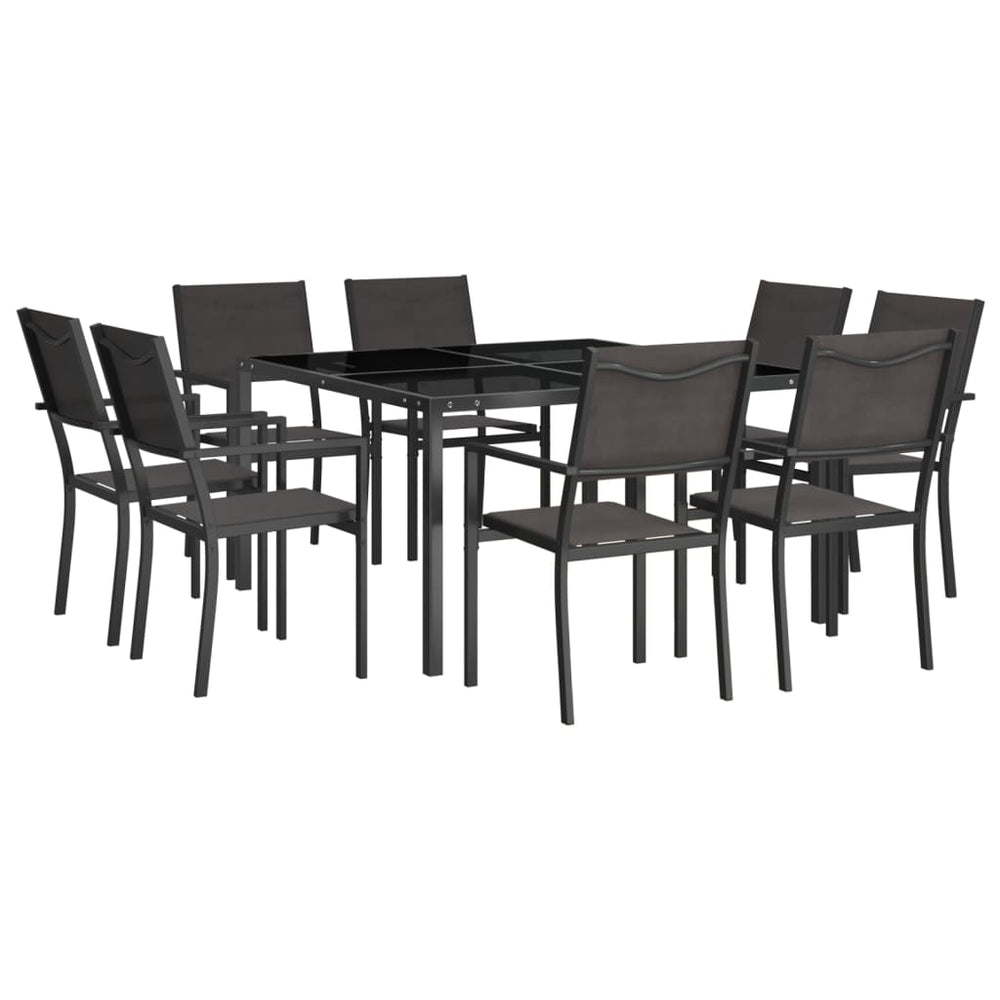 Set Mobilier De Exterior, 9 Piese, Oțel