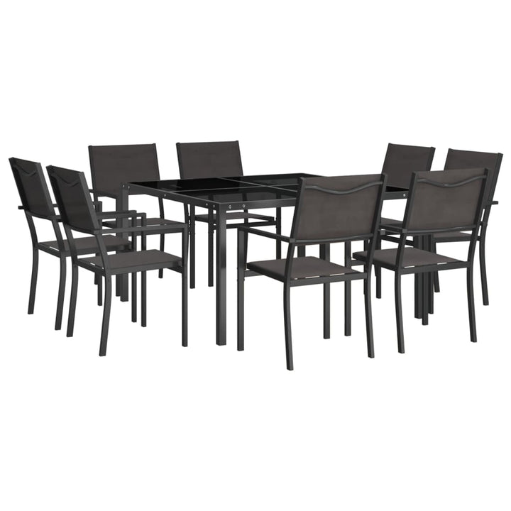 Set Mobilier De Exterior, 9 Piese, Oțel