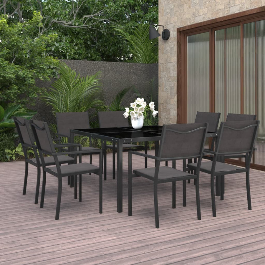 Set Mobilier De Exterior, 9 Piese, Oțel