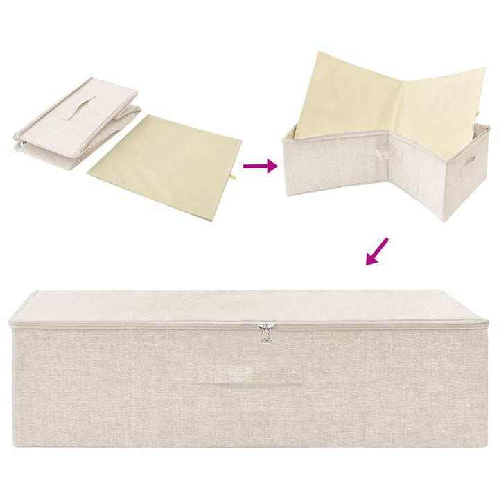 Cutii De Depozitare 2 Buc. 70X40X18 Cm Material Textil