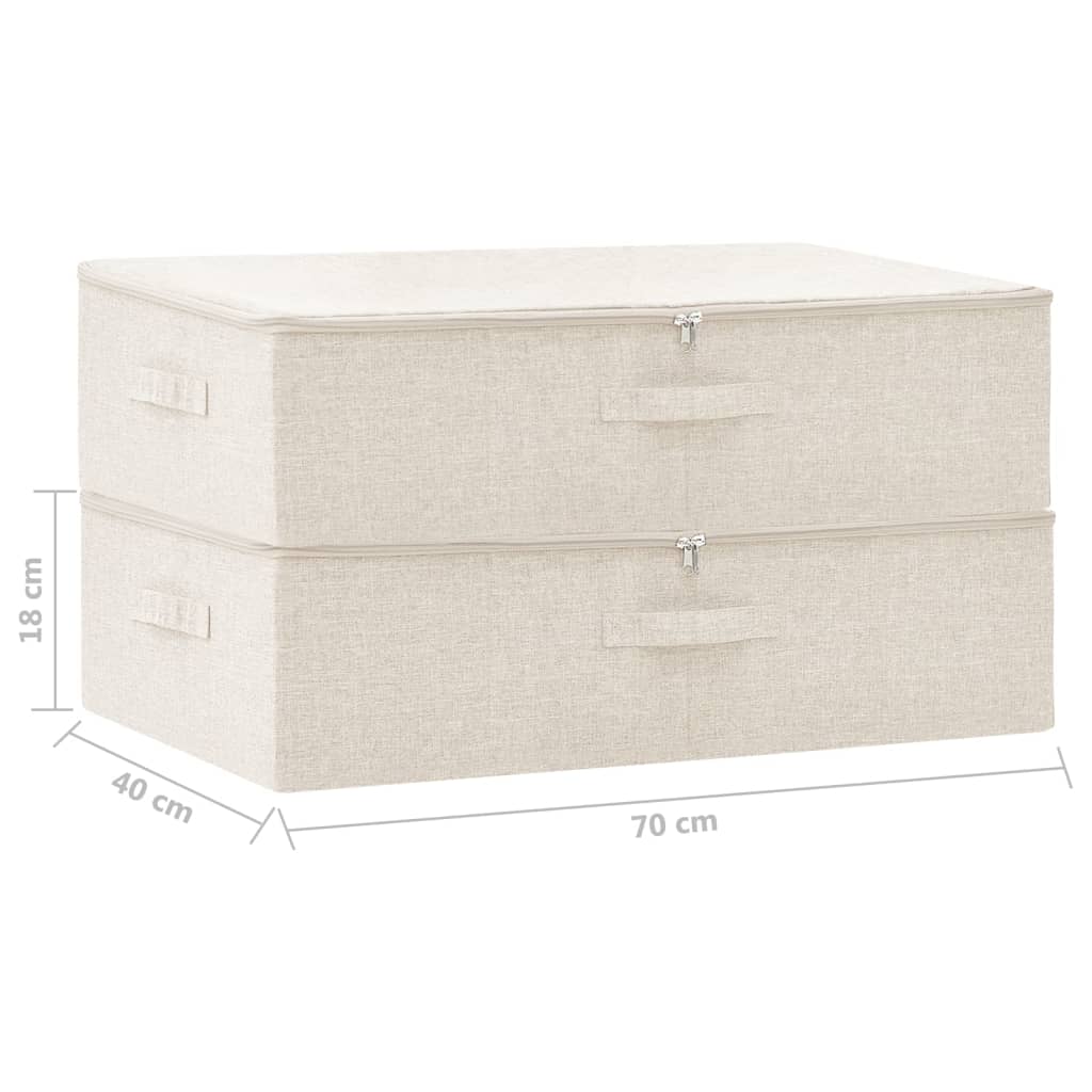 Cutii De Depozitare 2 Buc. 70X40X18 Cm Material Textil