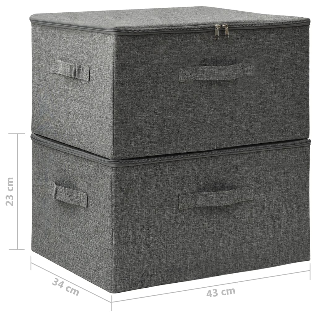 Cutii De Depozitare 2 Buc. 43X34X23 Cm Material Textil