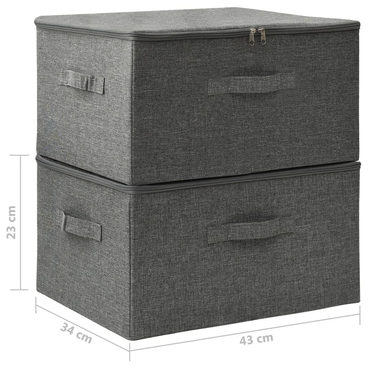 Cutii De Depozitare 2 Buc. 43X34X23 Cm Material Textil