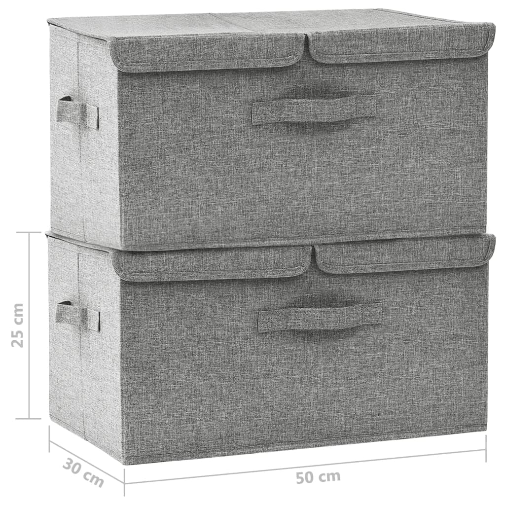 Cutii De Depozitare 2 Buc. 50X30X25 Cm Material Textil