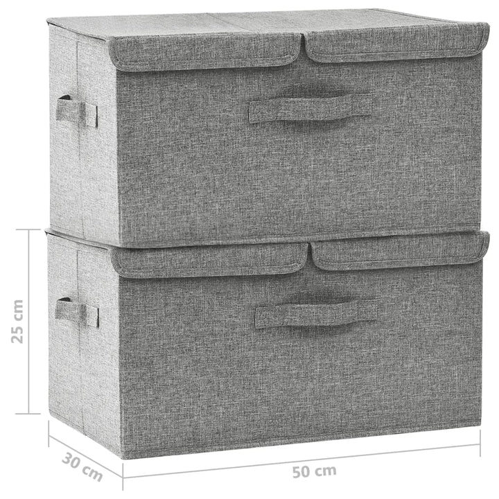 Cutii De Depozitare 2 Buc. 50X30X25 Cm Material Textil
