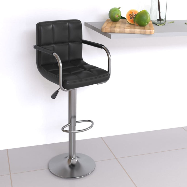 Scaune De Bar, 2 Buc., , Piele Ecologică