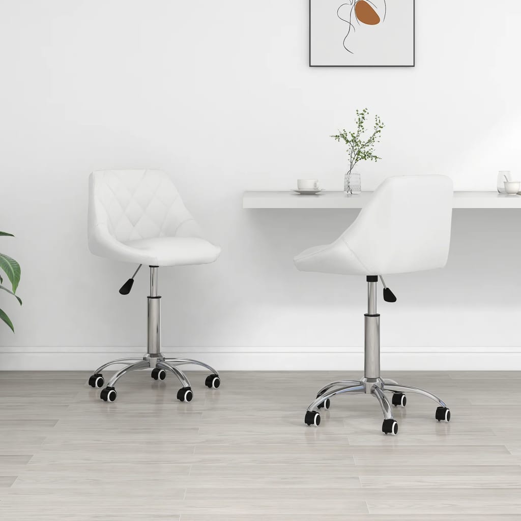 Scaune De Bucătărie Pivotante, 4 Buc., , Piele Ecologică