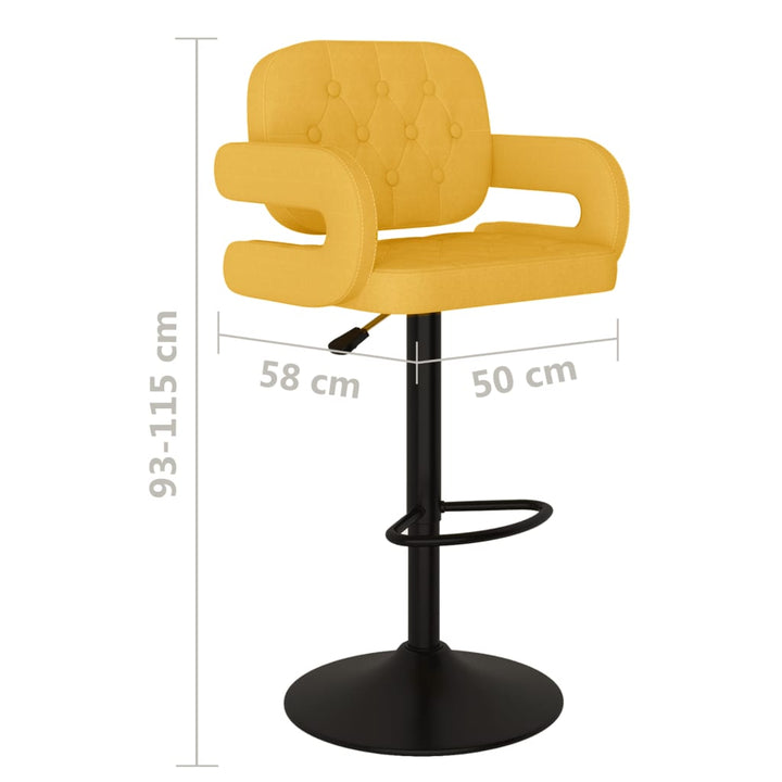 Scaune De Bar, 2 Buc., , Material Textil