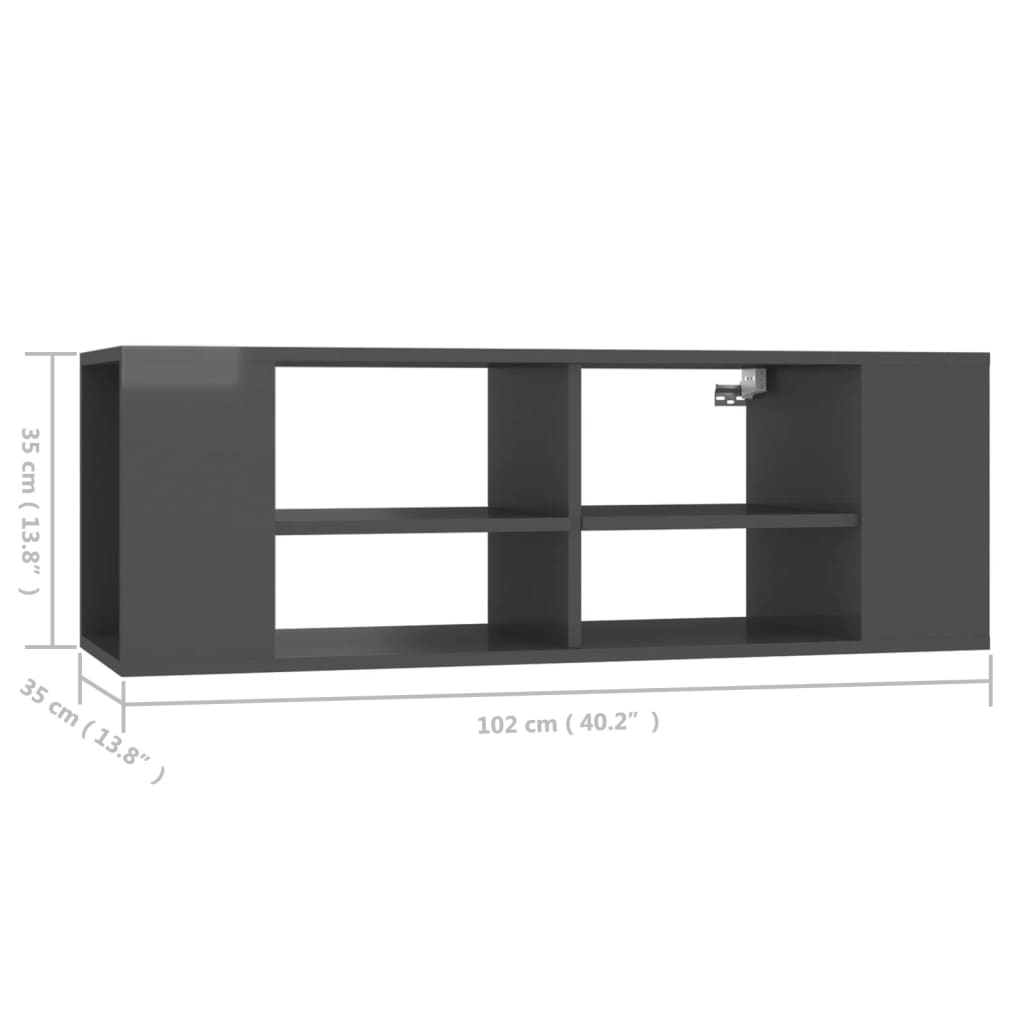 Dulap Tv Montat Pe Perete, , 102X35X35 Cm, Pal