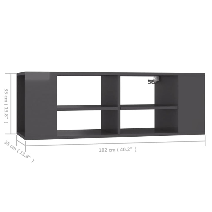 Dulap Tv Montat Pe Perete, , 102X35X35 Cm, Pal