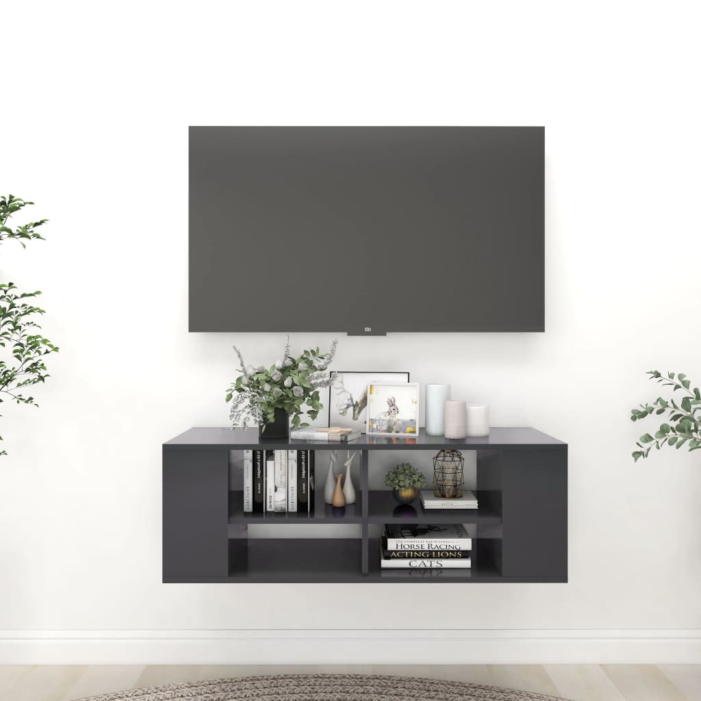 Dulap Tv Montat Pe Perete, , 102X35X35 Cm, Pal