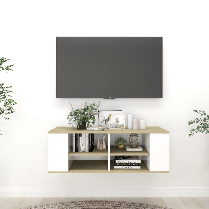 Dulap Tv Montat Pe Perete, , 102X35X35 Cm, Pal