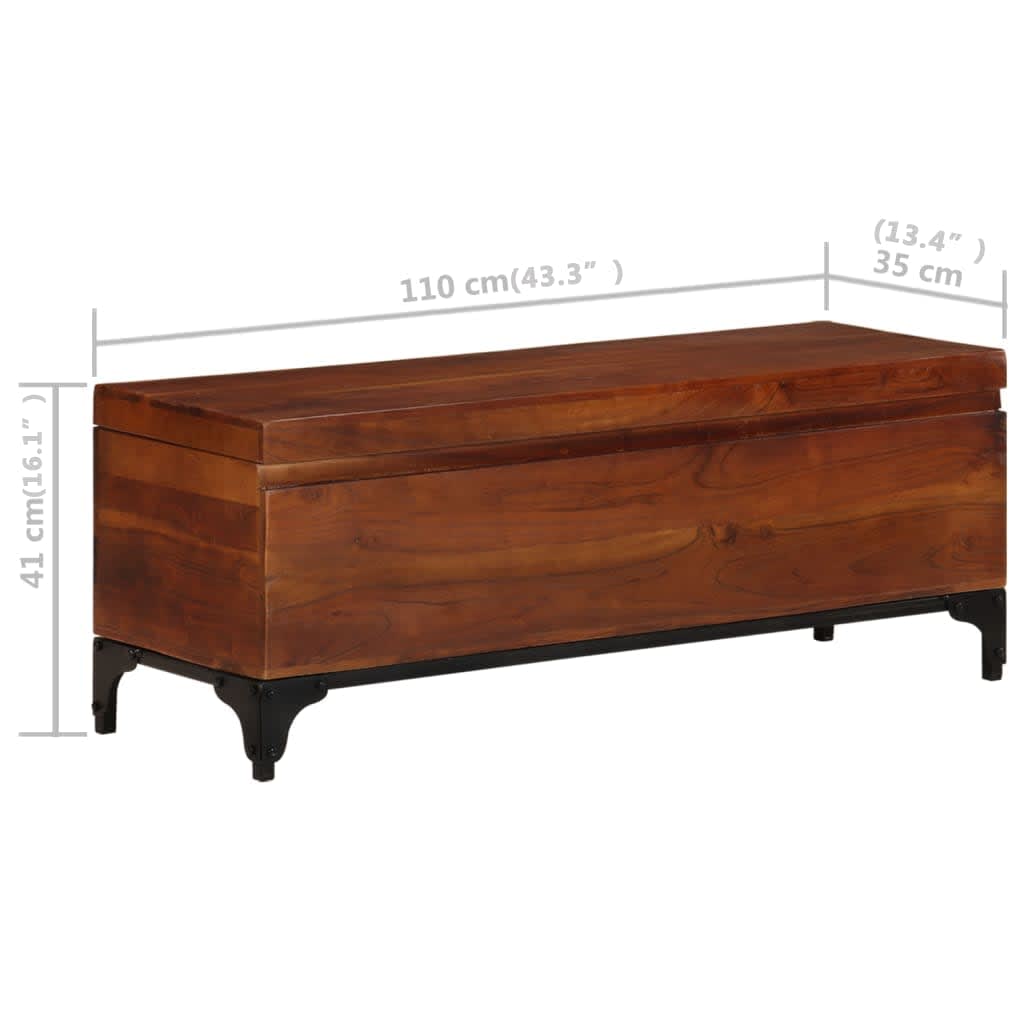 Cufăr De Depozitare, 110X35X41 Cm, Lemn Masiv De Acacia
