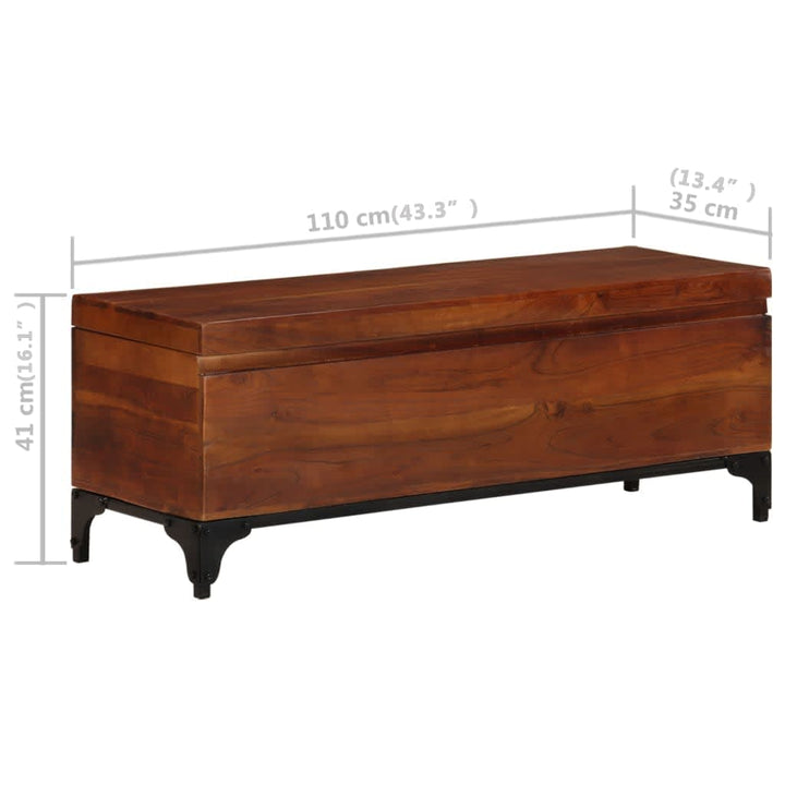 Cufăr De Depozitare, 110X35X41 Cm, Lemn Masiv De Acacia