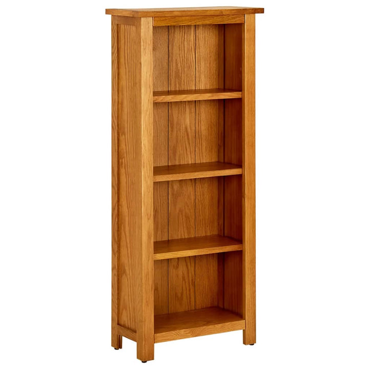 Bibliotecă Cu 7 Rafturi, , Lemn Masiv De Stejar