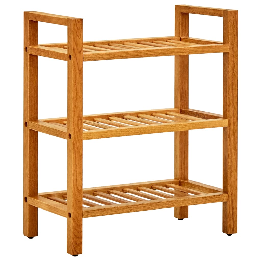 Pantofar Cu 2 Rafturi, 50X27X, Lemn Masiv De Stejar